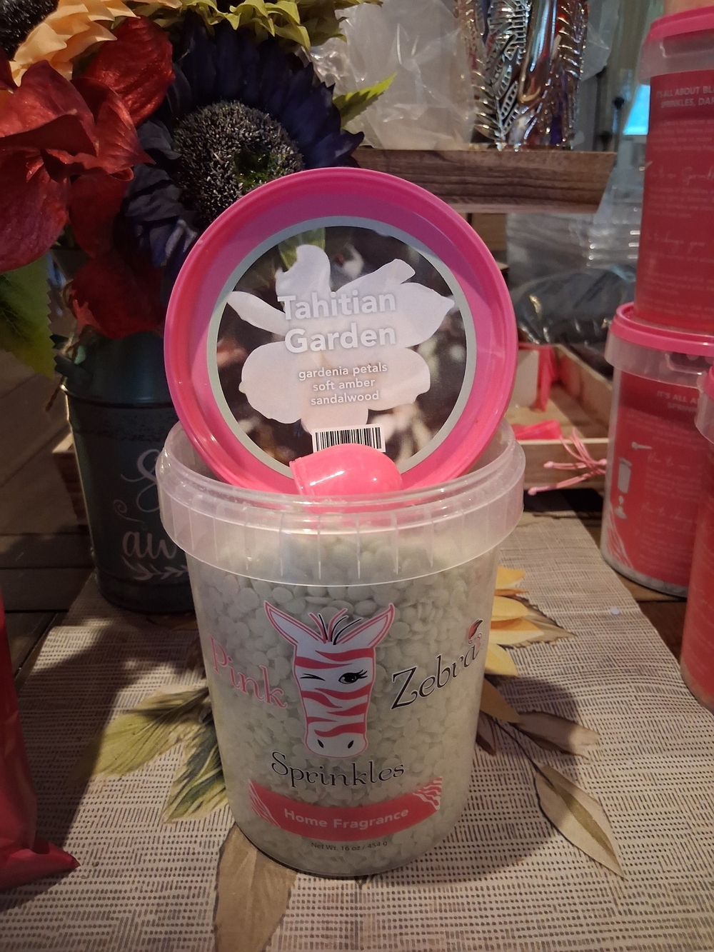 Pink Zebra Tahitian Garden Sprinkles - Pink & White